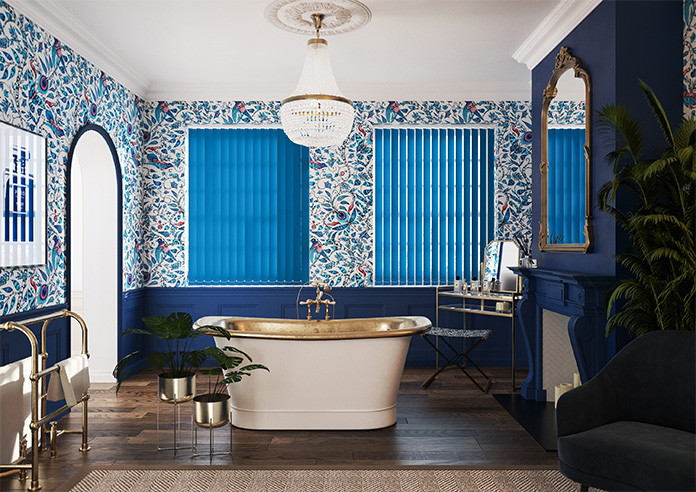 Trinity (FR Blackout), Cerulean - Vertical Blind - Image 8